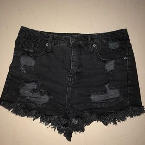 High-waisted Denim Shorts